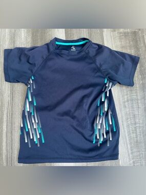 Energy Zone Navy and Teal Athletic Top